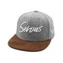Bayerisches Servus Cap - Hellgrau Filz (L & XL)