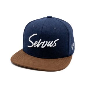 Bayerisches Servus Cap - Dunkelblau Filz (XL)