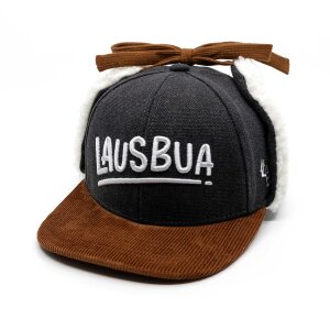 Bayerisches Lausbua Wintercap - Dunkelgrau Canvas