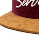 Bayerisches Cap - Servus - Weinrot Cord (XL)