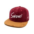 Bayerisches Servus Cap - Weinrot Cord (XL)