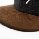 Du Hirsch - Bayerisches Cap aus Bayern - Bavarian Caps - Snapback - Zefix - Dunkelgraues Flanell