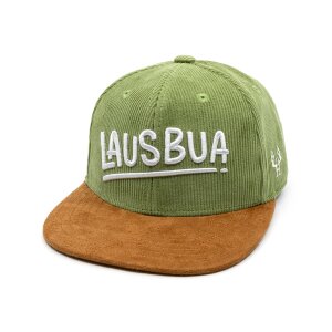 Du Hirsch - Bayerisches Lausbua Cap für Kinder - Bavarian Kids Cap - Snapback - Hellgrünes Cord