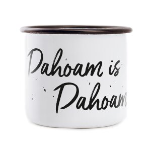 Bayerische Emaille Tasse - Dahoam is Dahoam