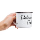 Bayerische Emaille Tasse - Dahoam is Dahoam