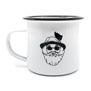 Bayerische Emaille Tasse - Hipster Hias