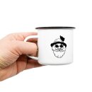 Bayerische Emaille Tasse - Hipster Hias