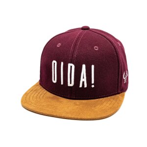 Bayerisches Oida Cap - Weinrot Filz (XL)