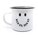 Bayerische Emaille Tasse - Wer ko, der ko