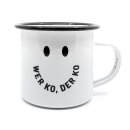 Bayerische Emaille Tasse - Wer ko, der ko