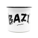 Bayerische Emaille Tasse - Bazi Streich