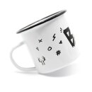 Bayerische Emaille Tasse - Bazi Streich