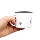 Bayerische Emaille Tasse - Heid geh ma steil!